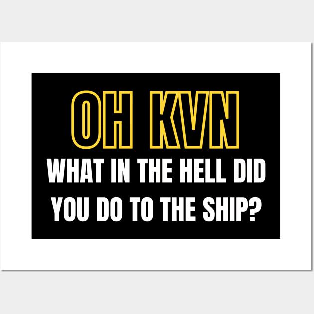 Oh K.V.N What in the hell did you do to the ship? Final Space design Wall Art by TrendyEye